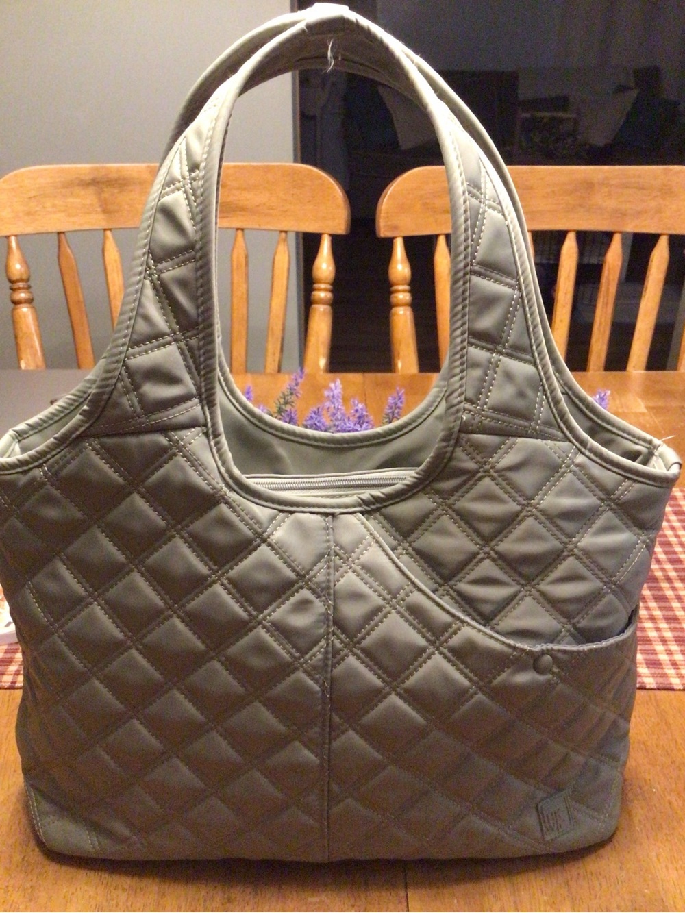 IHKWIP Quilted Everyday Shopper Tote With Crossbody Strap